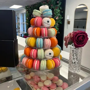 Macaron tower with EDIBLE PRINTING