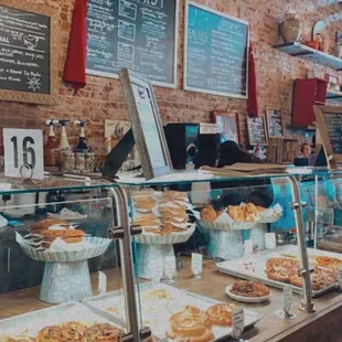 a variety of rolls, savory and sweet. the baked goods are all delicious! you must try one while you're there!