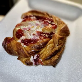 a pastry on a plate