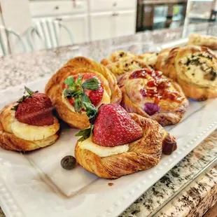 a variety of pastries
