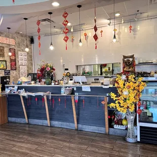 the interior of the restaurant