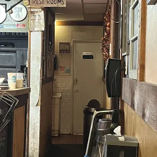 Tile wall is where the shared sink is