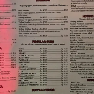 Menu 1.25