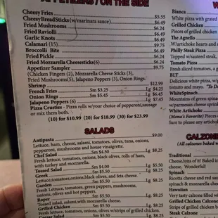 Menu 1.25