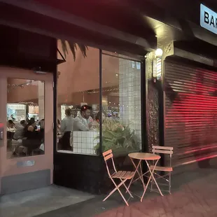 Outside of the restaurant