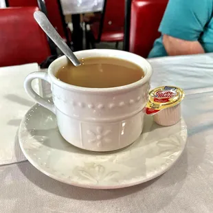 Adorable little coffee cups and really good coffee!