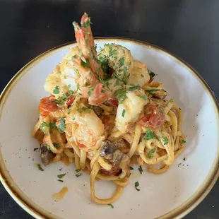 Creamy Calabrian Shrimp Pasta