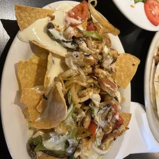 Chicken fajita nachos..delicious