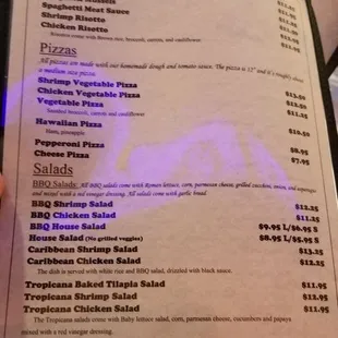 the menu