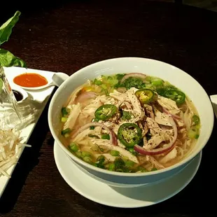 Ginger Chicken Pho, made only with Free Range Chicken (no hormones or antibiotics) healthy and delicious.