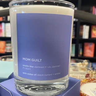 Candles with fun phrases, zodiac signs, and pics