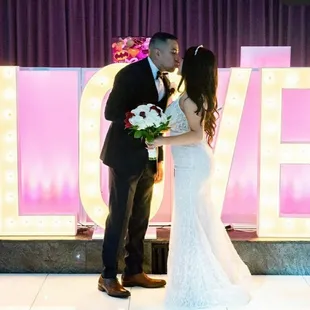 Wedding in Glendale,CA  , hired for DJ/MC and Marquee LOVE rental.