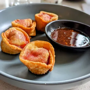 November 6, 2022; Crab Rangoon ($12 for 4).