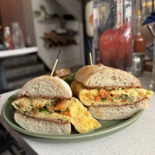 Breakfast Banh Mi with SIde Salad
