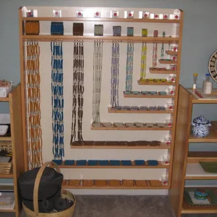 The Bead Cabinet in the math area
