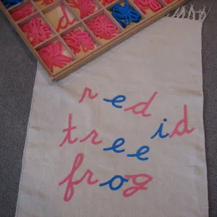 Creative spelling using the Moveable Alphabet