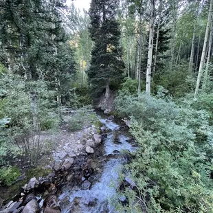 Hiking around behind the lodge
