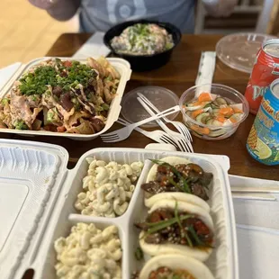 Bulgogi Beef Sandwich with Poke Nachos (Full) and Spicy Poke Bowl ... INCREDIBLE