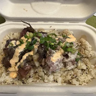 Wasabi Onion Poke Bowl