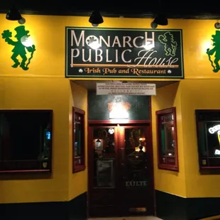 the entrance to the pub