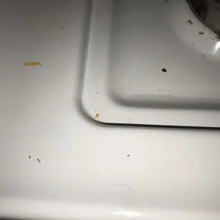 Stove top is dirty