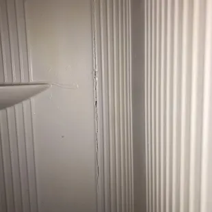 Crack in wall in tub shower area