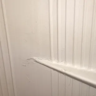 Cracked peeling in an even paint in tub shower area