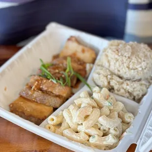 a tray of food on a table