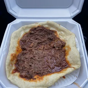 Red chili ( $6) fry bread