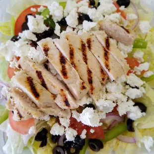 Greek Salad W/Chicken