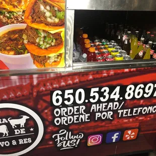 The phone number if you want to order ahead