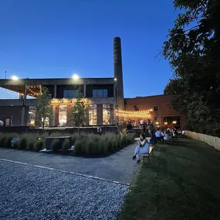 Beautiful at night and lots of outdoor seating.