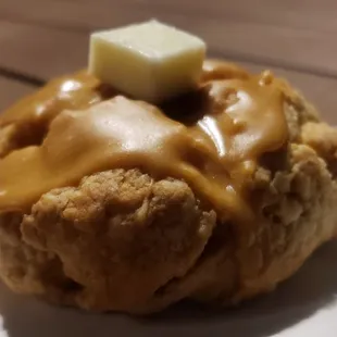 Salted caramel scone