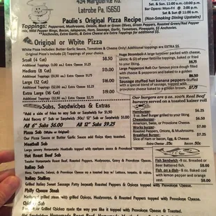 Menu side 2