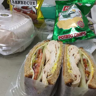 Beautifully crafted sandwich special and chips for $4. I even bought one for my boss - it's that good and cheap.