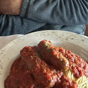 Spaghetti with sausage