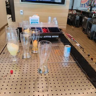 a bar with a flat screen tv