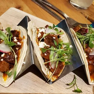 Short rib street tacos.
