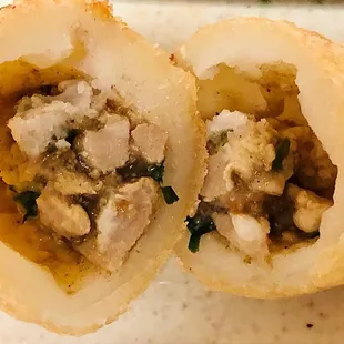 the inside of a fried egg