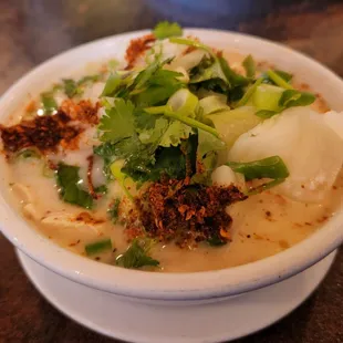 Tom Kha Gai. The chicken pieces were thick, juicy and flavorful.