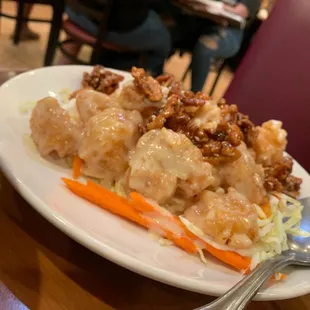 a plate of food on a table