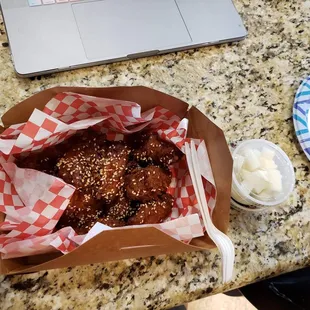 Garlic soy chicken wings