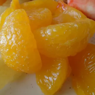 a close up of a plate of fruit