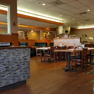 the dining area of a restaurant