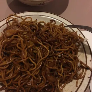Burnt food.
