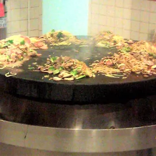 Orders on the open grill