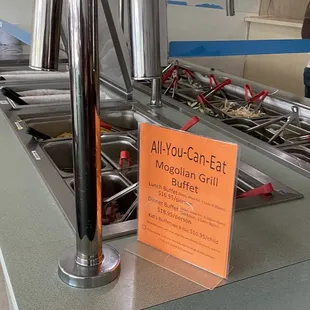 all you can eat sign on counter