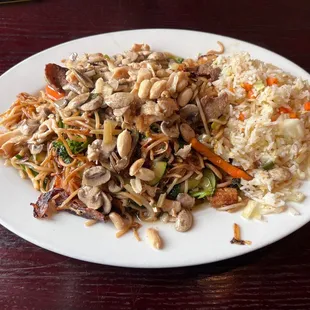 a plate of food on a table