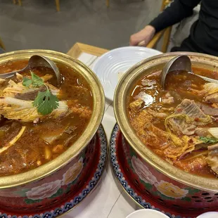 Two very similar dishes, left is beef and right is lamb. I like the beef more