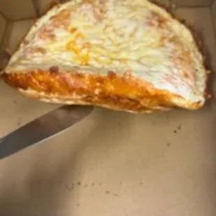 a slice of cheese pizza